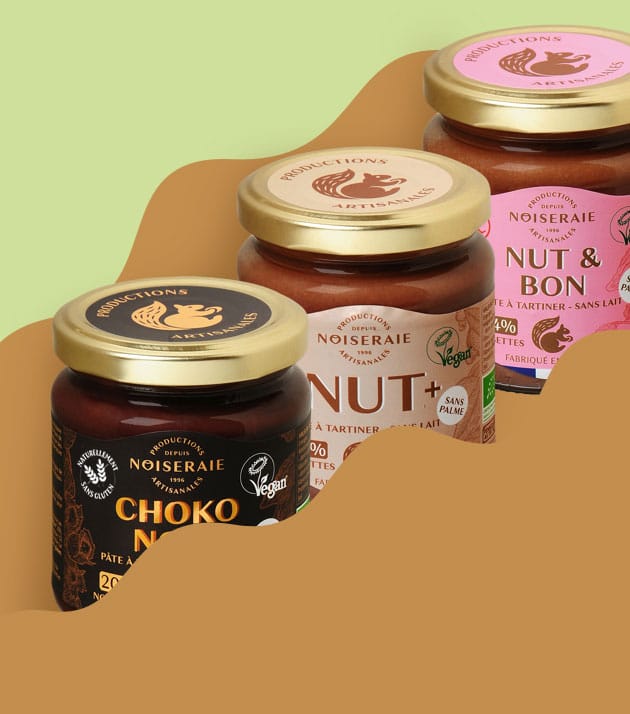 Nos pâtes à tartiner SANS LAIT & SANS PALME