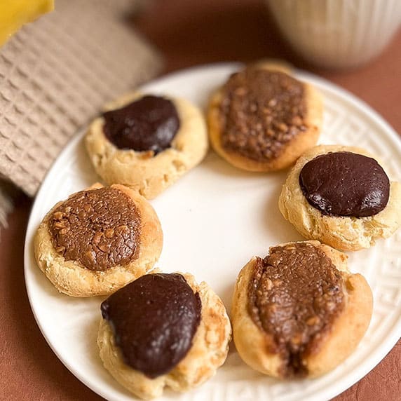 BISCUITS PÂTE À TARTINER CHOCOLAT NOIR & PÂTE À TARTINER NOISETTES