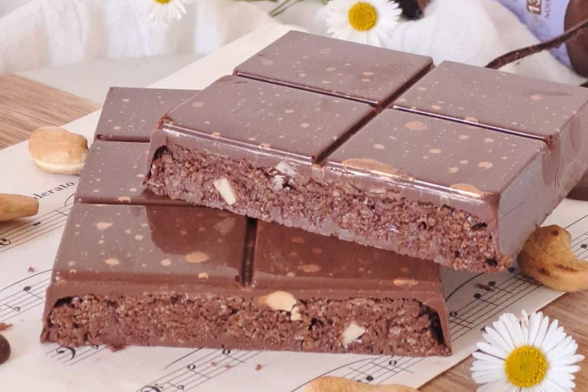 Tablette de chocolat noix de cajou et choko linette